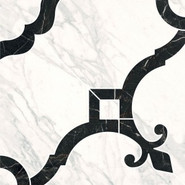 Декор ID88 Фрагонар Наборный Белый 1/4 розона 30x30 Kerama Marazzi керамогранит матовый