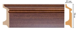 Плинтус напольный D122-75 ДМ Decomaster (78х21х2400 мм)