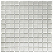 Мозаика стеклянная Aquaviva Сristall YF-813 30х30 см матовая чип 25х25 мм, белый 023338