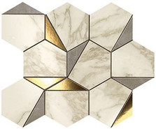 Мозаика Marvel Gold Hex Gris-Calacatta