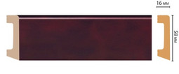 Плинтус напольный D234-62 ДМ Decomaster (58х16х2400 мм) 