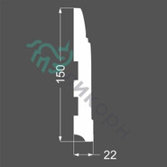 Плинтус МДФ грунтованный под покраску Р 13.150.22