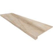 Комплект (Ступень BR01 (33x120) неполированная (прямоугол. бортик) без насечек + Подступенок (14,5x120)) керамогранит 67322