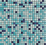 Мозаика Mix Standard Wellness and Pool 04 керамика 30х30 см Appiani матовая чип 12х12 мм, белый, голубой, синий XWEL 404