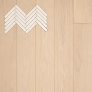 Паркетная доска Lab Arte Английская елка Дуб Селект Лана лак 500х125х14/3