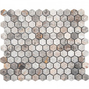Мозаика Hexagon VLgP 23x23 (300x300x8), натур. мрамор