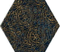 Декор Urban Colours Blue Inserto Szklane Heksagon A Paradyz Ceramika 412481 17.1x19.8 глянцевый керамический