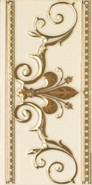 Бордюр Noblesse Cenefa Marfil Gold 20x10 глянцевая