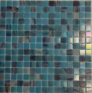 Мозаика из стекла PIX126 чип 20x20 мм, бумага 316х316х4 мм, глянцевая, бирюзовый, синий