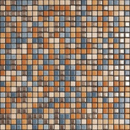 Мозаика Mix Standard Fusion 1 керамика 30х30 см Appiani матовая чип 12х12 мм, бежевый, коричневый, оранжевый, синий XFUS 401