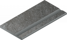 Керамогранит Magma Graphite Bordo 30x60 Svasato.Round Italon x2 матовый бортик закругленный с выемкой 620090001348