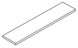 Ступень угловая Forte dei Marmi Rock Tiffany White Scalino Angolare Dx 33x160 керамогранит матовая Atlas Concorde 620070002873