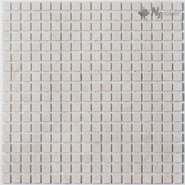 Мозаика KP-748 мрамор 30.5х30.5 см полированная чип 15х15 мм, кремовый