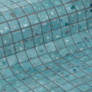 Мозаика Ezarri Teal 25 стекло 31.3х49.5 см матовая, глянцевая чип 25х25 мм, голубой, зеленый