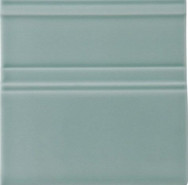 Плинтус Rodapie Clasico Sea Green 15x15 глянцевый керамический