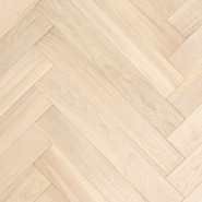 Паркетная доска Lab Arte Английская елка Дуб Натур Чегет белый лак 500х90х14/3