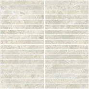 Мозаика Da Vinci White Mosaico Strip 30x30 керамогранит матовая, бежевый 610110000970