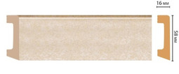 Плинтус напольный D234-18D ДМ Decomaster (58х16х2400 мм) 