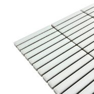 Мозаика Marble Mosaic Kit-Kat Snow керамика 28.2х29.4 см полированная чип 12x92 мм, белый
