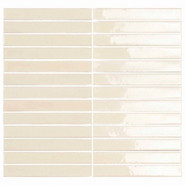 Мозаика Short Stick Ivory керамика 28х30 см Amadis Fine Tiles глянцевая чип 20х150 мм, бежевый 8436552229446