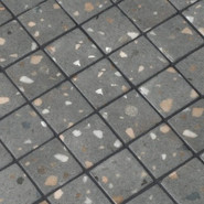 Мозаика Ezarri Grey 50 стекло 36,5х36,5 см матовая, глянцевая чип 50х50 мм, серый