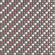 Мозаика Diago001 керамика 30х30 см Appiani Texture матовая чип 12х12 мм, белый, красный, серый
