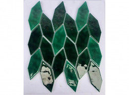 Мозаика Green Garden керамика 26.8х26.8 см глянцевая с эффектом кракелюра, зеленый