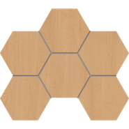 Мозаика CW04 Hexagon 25x28,5 неполированная керамогранит, бежевый 69398