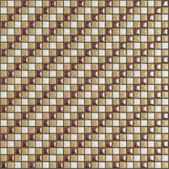 Мозаика Diag004 керамика 30х30 см Appiani Texture матовая чип 12х12 мм, белый, желтый, коричневый