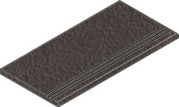 Ступень фронтальная Контемпора X2 Закруглённая Грип Карбон (Carbon Gradino Round Grip 30x60) керамогранит