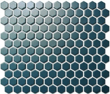 Мозаика PS2326-08 керамика матовая 26х30 см чип 23х26 мм, синий
