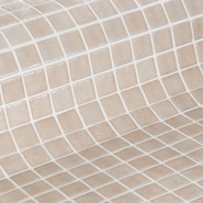 Мозаика Ezarri 2523-B Safe стекло 31.3х49.5 см матовая, антислип чип 25х25 мм, бежевый