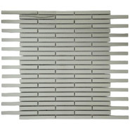 Мозаика Marble Mosaic Stripes Metal нержавеющая сталь 30х34 см чип 10х98 мм, серебро-silver