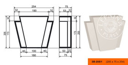 Лепнинапласт Замок ЗВ-205/1 (ЗС-101) фасадный полистирол 254х205х75 мм с покрытием эластичной шпатлёвкой PS-TechnoPlaster