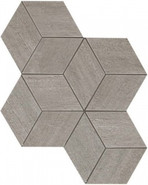 Мозаика Mark Chrome Esagono керамогранит 30х35 см матовая, серый
