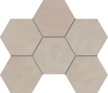 Мозаика GF02 Hexagon 25x28,5 неполированная керамогранит Estima Graffito неполированная, бежевый 70434
