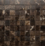 Мозаика Emperador Dark Pol. 30х30х7 мм каменная 30.5x30.5