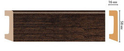 Плинтус напольный D234-966 ДМ Decomaster (58х16х2400 мм) 