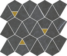 Мозаика Метрополис Империал Вертекс керамогранит 25.8х30 см матовая, черный 600110000945