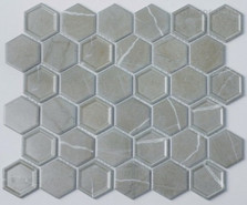 Мозаика P-504  керамика 28.1х32.5 см глянцевая чип 51х59 мм, серый