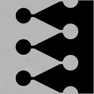 Декор Blason Gris Negro 20x20 глянцевый керамический