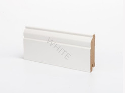 Напольный плинтус МДФ DeArtio белый W 04-80 мм ламинатин