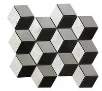 Мозаика Mk.CubeTubeMix 23.8х27.2 керамогранит матовая, серый
