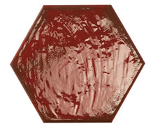 Керамогранит Rain Bordeaux Hex 19.8х22.8 Prissmacer глянцевый, рельефный (рустикальный) универсальный 78803263