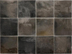 Настенная плитка Hanoi Black Ash 10x10 Equipe глянцевая керамическая 30011