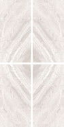 Панно Cerdomus Supr.B.Match Ivory Lev S/4 60x120 полированное керамогранит
