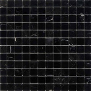 Мозаика из мрамора Nero Marquna PIX245, чип 23х23 мм, сетка 305х305х6 мм полированная, черный