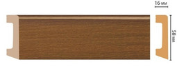 Плинтус напольный D234-85 ДМ Decomaster (58х16х2400 мм) 