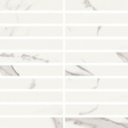 Мозаика I Classici Statuario Mos.3x15 Soft (748339) 30x30 керамогранит матовая, белый, серый