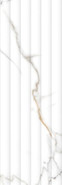Настенная плитка Statuario Iron Ore Linea 30х90 Gravita глянцевая, рельефная (структурированная) керамическая 78801866